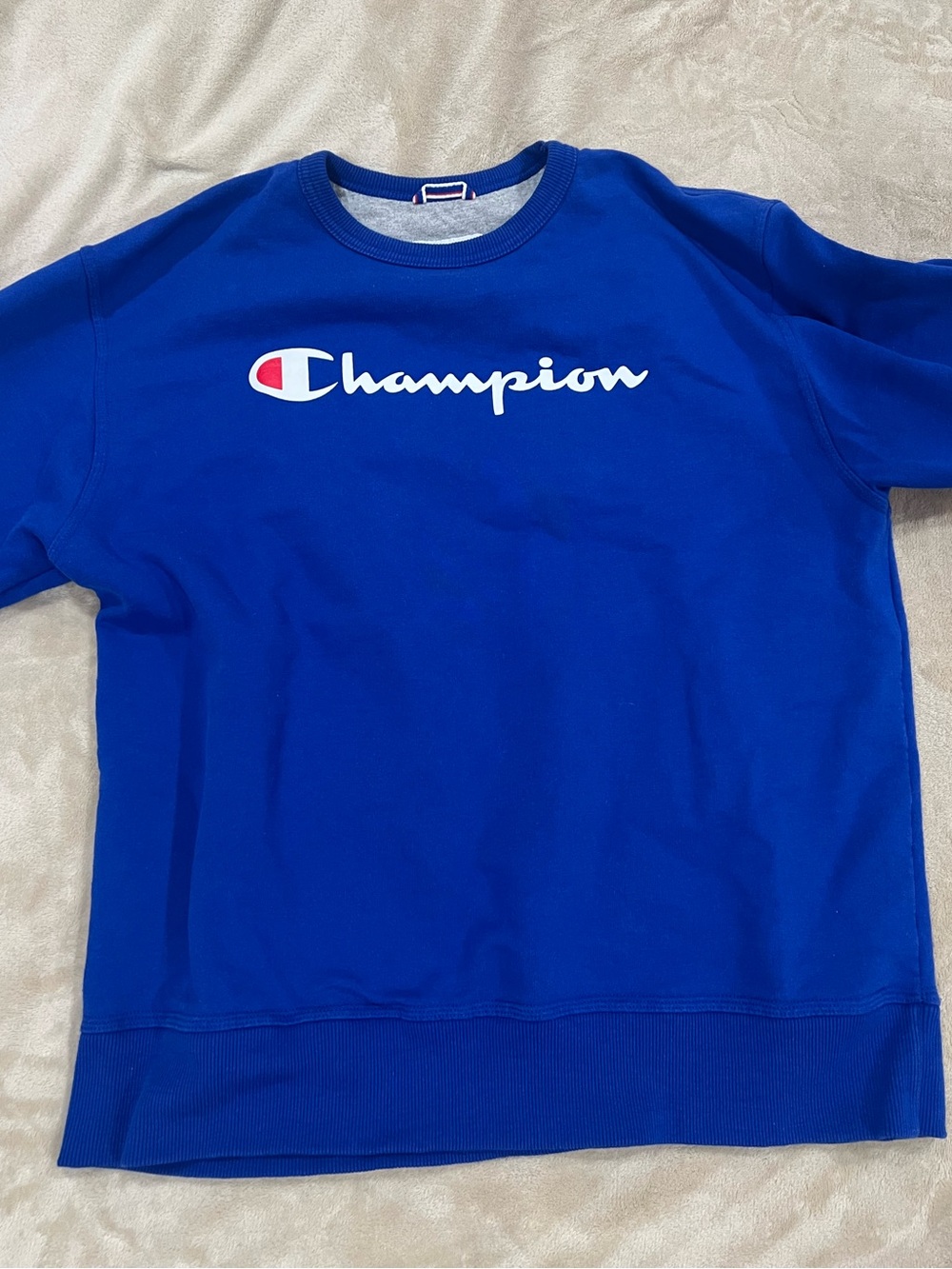 Champion Cobalt Blue Logo Crewneck Sweatshirt